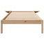 Sengestel med sideborde Naturfarvet 90 x 220 cm Massiv fyrretræ