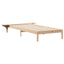 Sengestel med sideborde Naturfarvet 100 x 220 cm