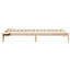 Sengestel med sideborde Naturfarvet 100 x 220 cm