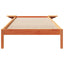 Sengestel med sideborde Voks brun 100 x 220 cm Massiv fyrretræ