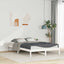 Sengestel med sideborde Hvid 140 x 220 cm Massiv fyrretræ