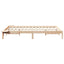 Sengestel med sideborde Naturfarvet 160 x 220 cm