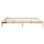 Sengestel med sideborde Naturfarvet 180 x 220 cm