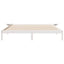 Sengestel med sideborde Hvid 180 x 220 cm Massiv fyrretræ