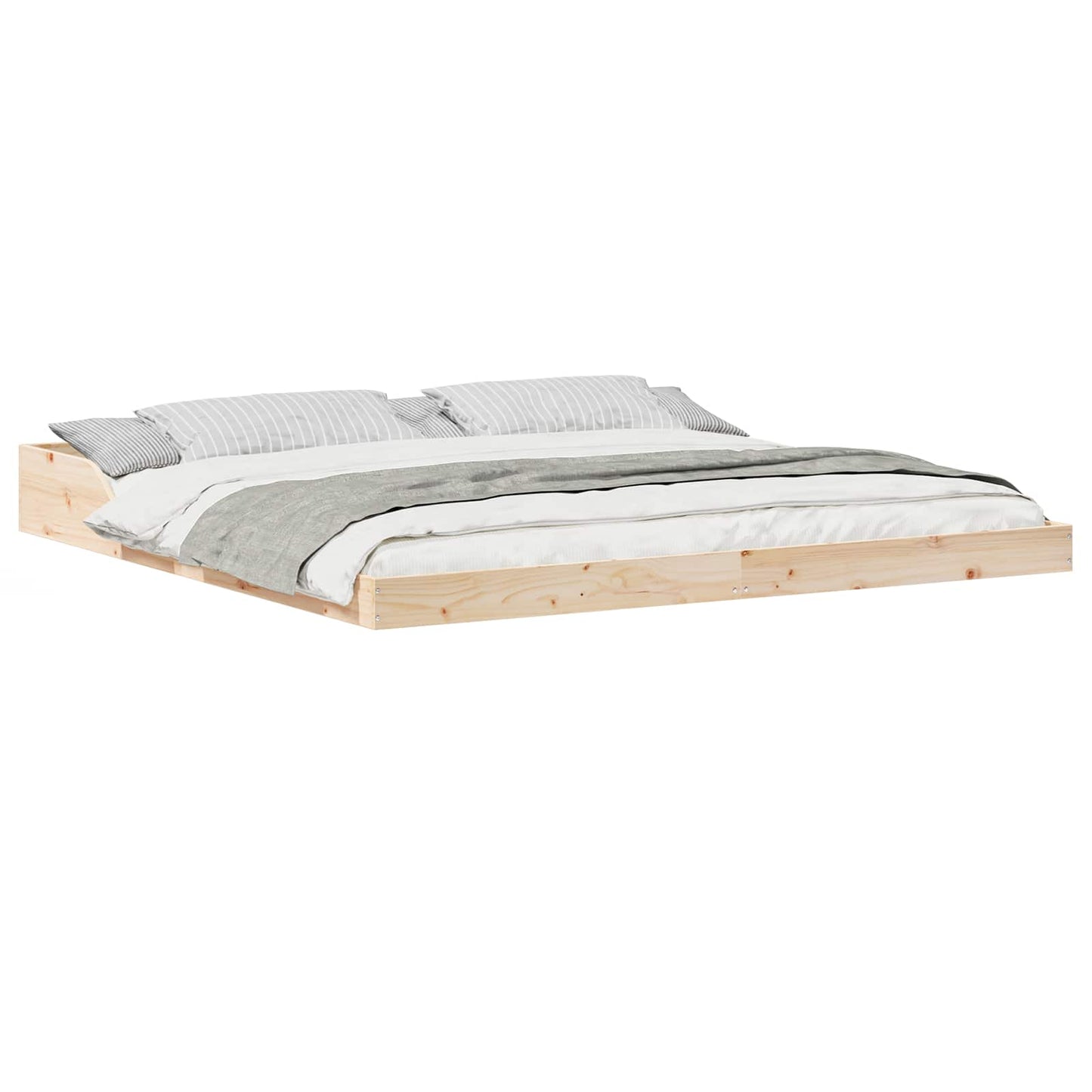 Sengestel Brun 200 x 200 cm Massiv fyrretræ