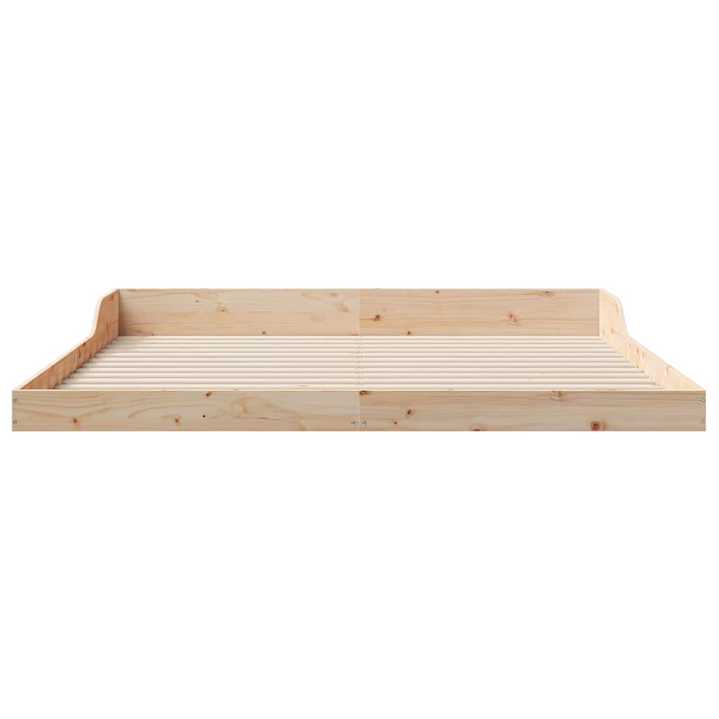 Sengestel Brun 200 x 200 cm Massiv fyrretræ