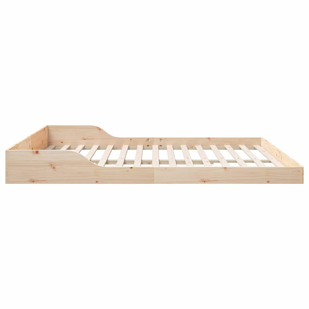 Sengestel Brun 200 x 200 cm Massiv fyrretræ