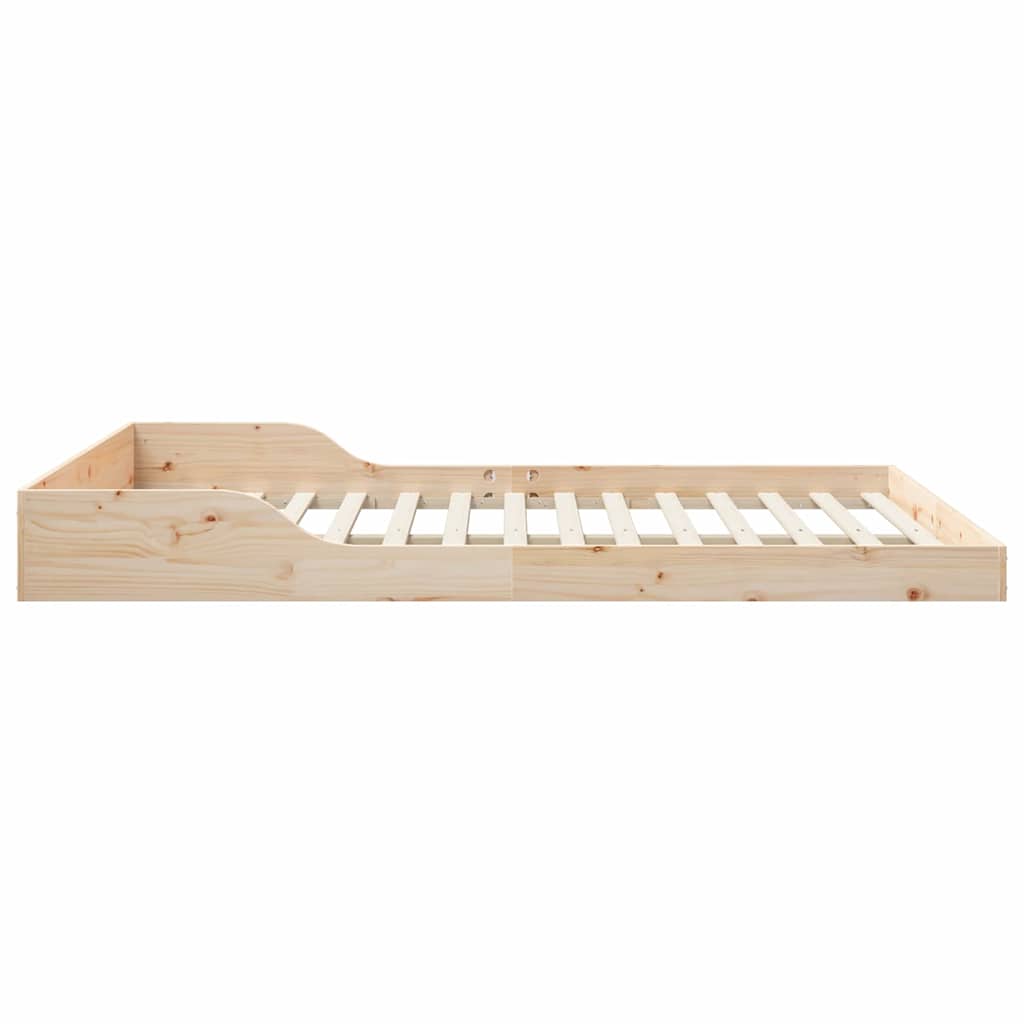 Sengestel Brun 150 x 200 cm Massiv fyrretræ