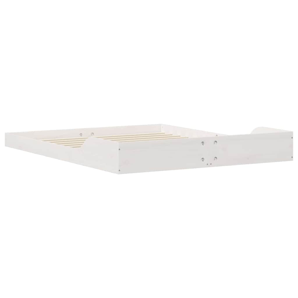 Sengestel Hvid 150 x 200 cm Massiv fyrretræ