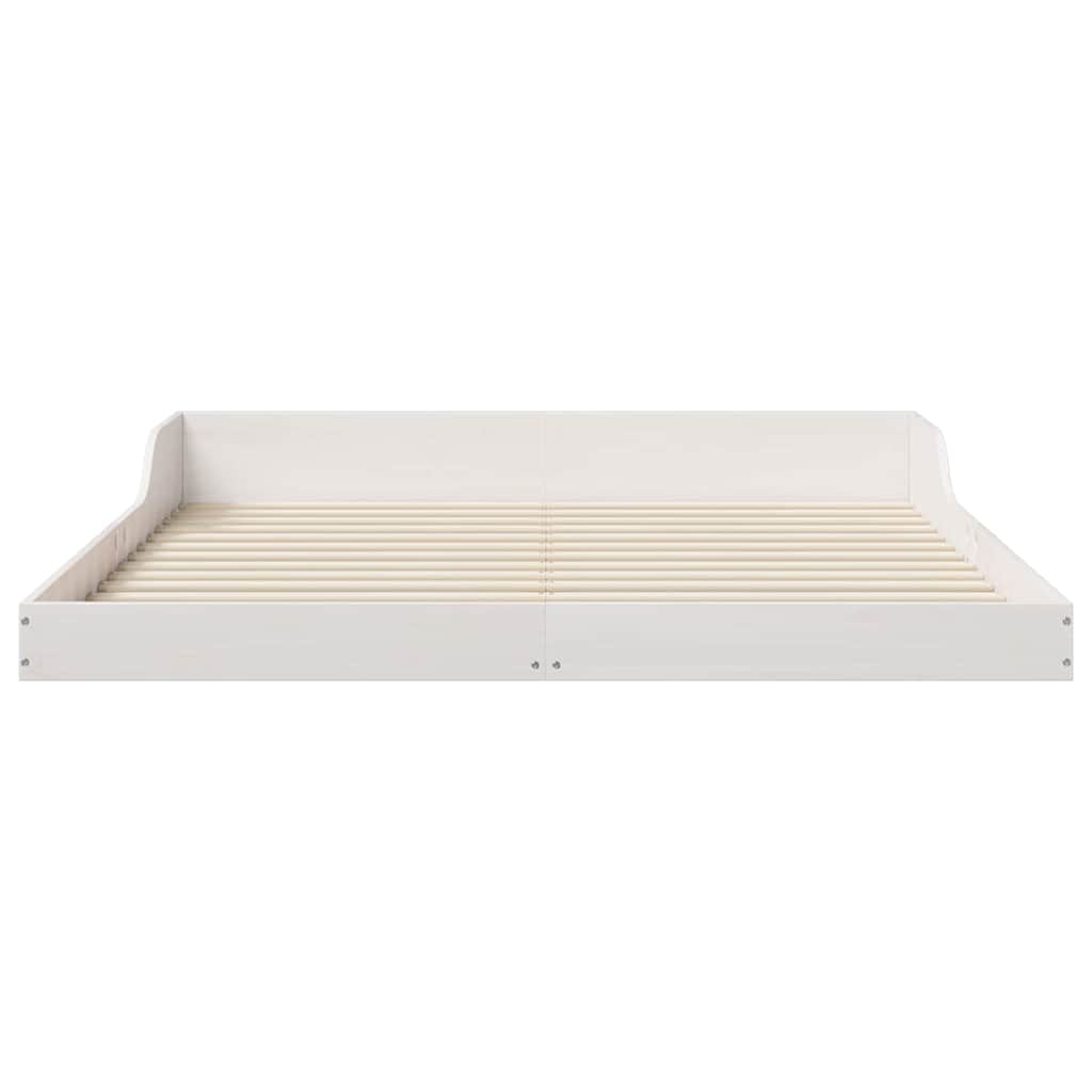 Sengestel Hvid 150 x 200 cm Massiv fyrretræ