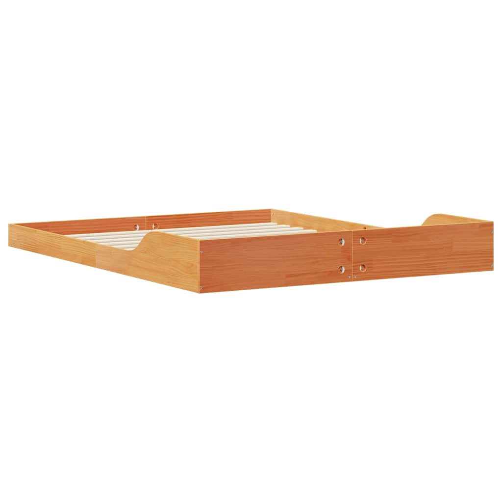 Sengestel Voks brun 150 x 200 cm Massiv fyrretræ
