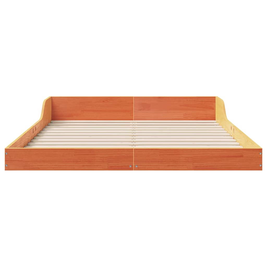 Sengestel Voks brun 120 x 200 cm Massiv fyrretræ