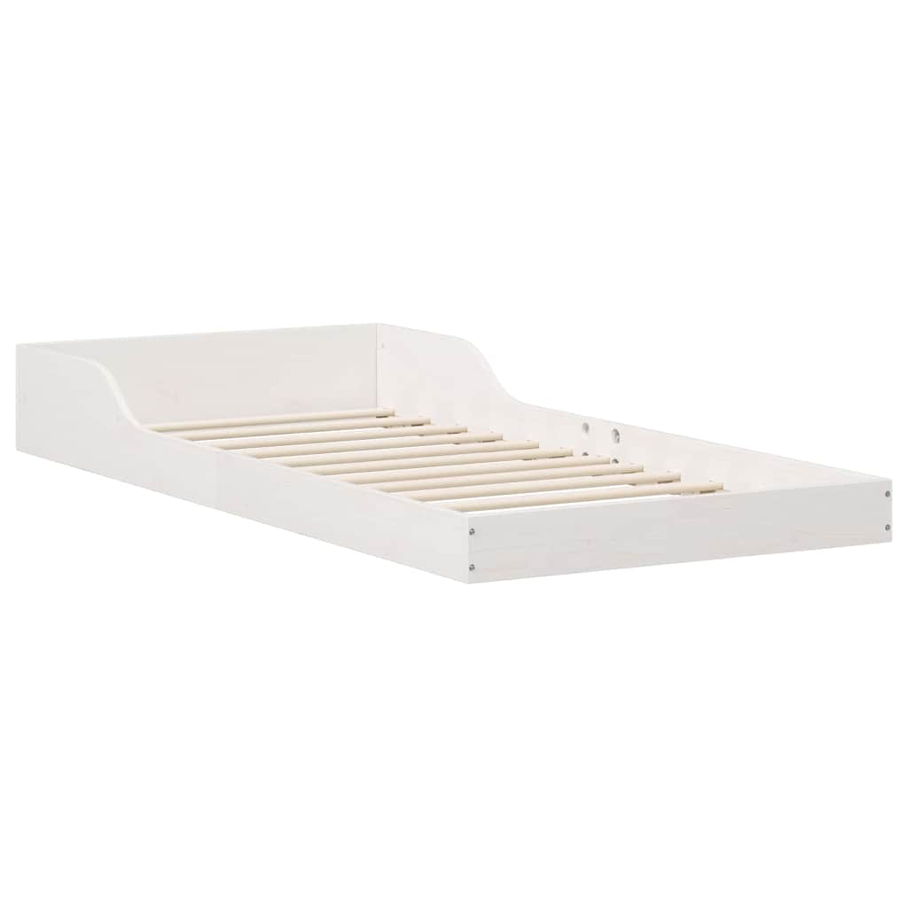 Sengestel Hvid 90 x 200 cm Massiv fyrretræ