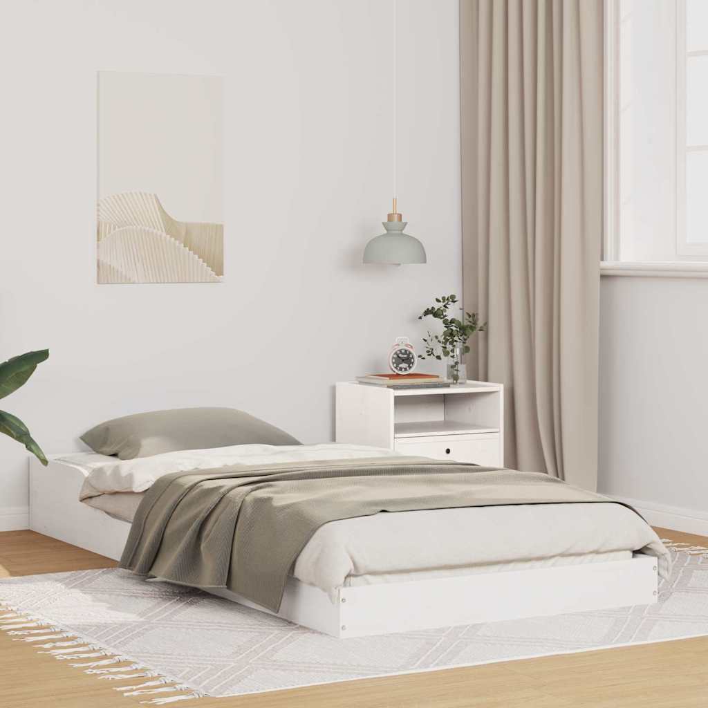 Sengestel Hvid 80 x 200 cm Massiv fyrretræ