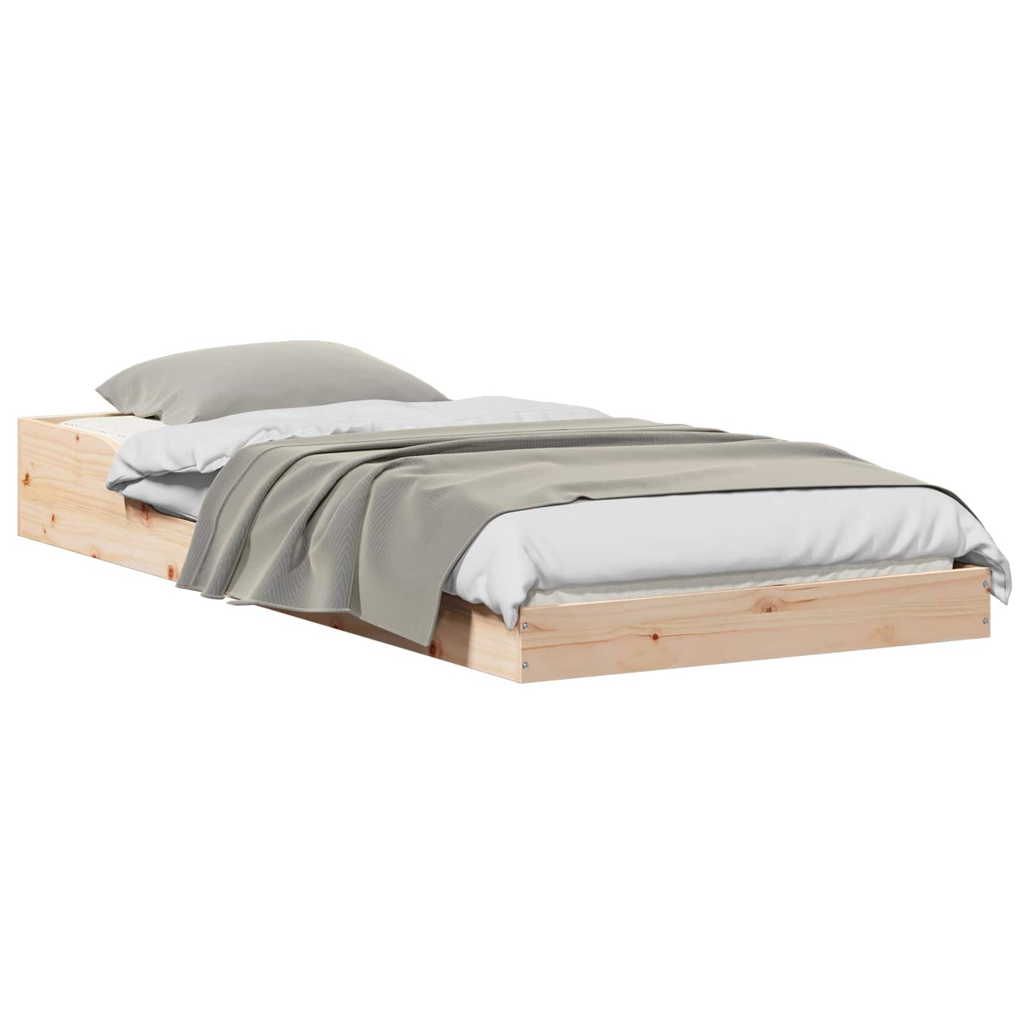 Sengestel Naturfarvet 100 x 210 cm Massiv fyrretræ