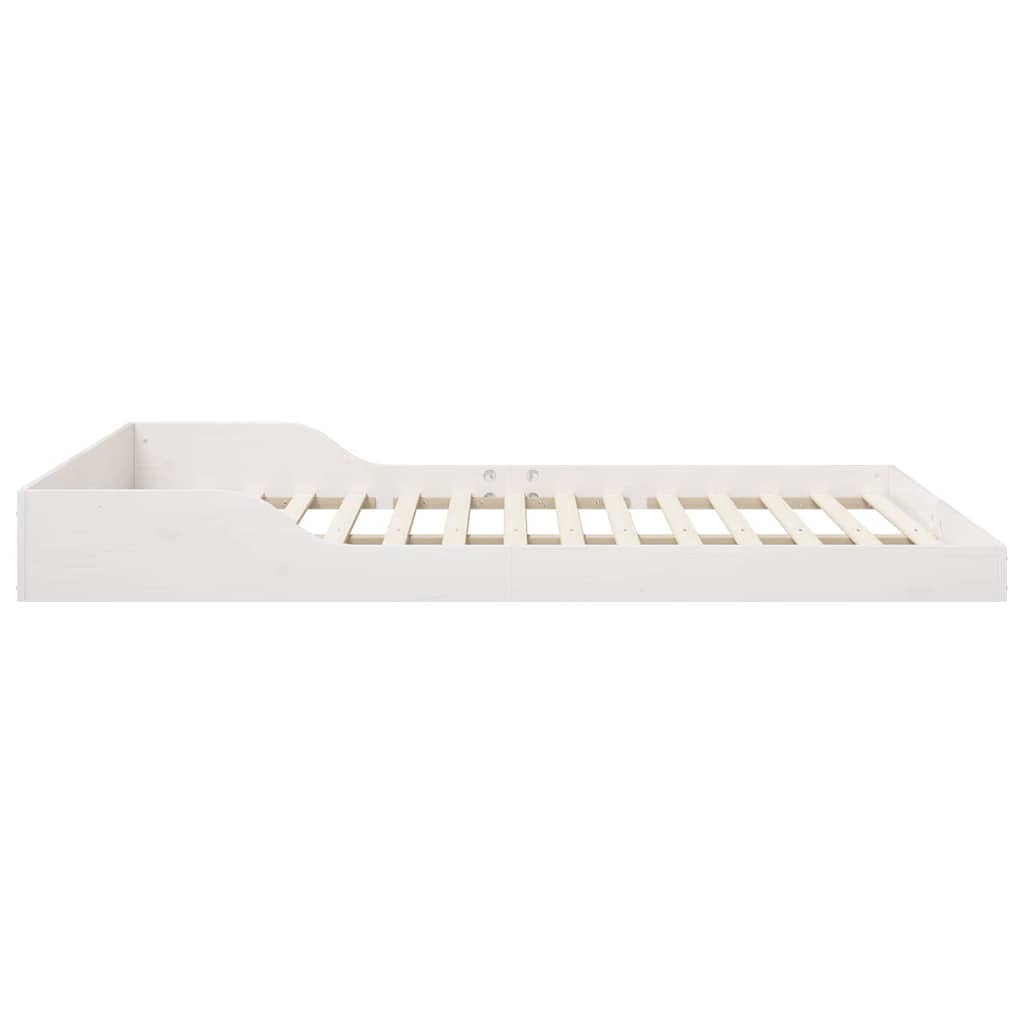 Sengestel Hvid 140 x 210 cm Massiv fyrretræ