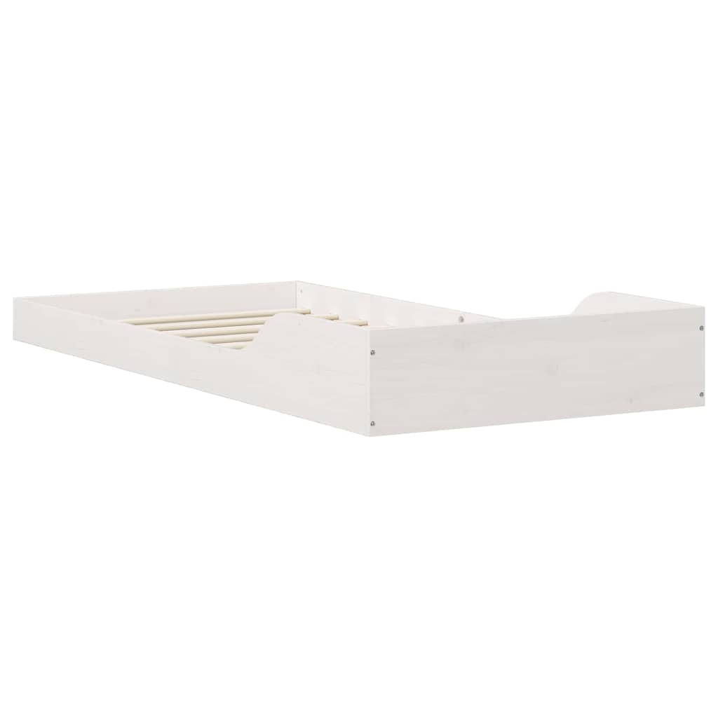 Sengestel Hvid 80 x 220 cm Massiv fyrretræ