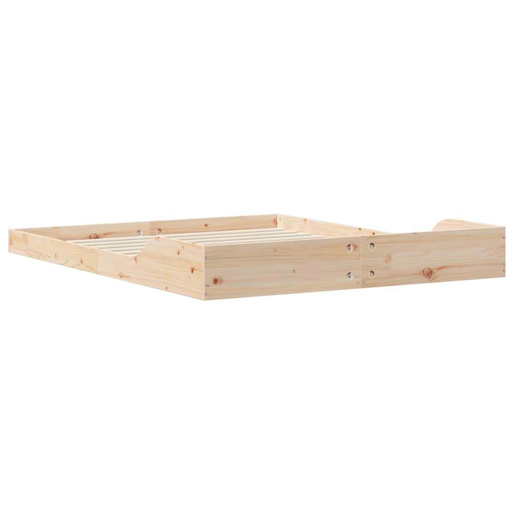 Sengestel Brun 160 x 220 cm Massiv fyrretræ