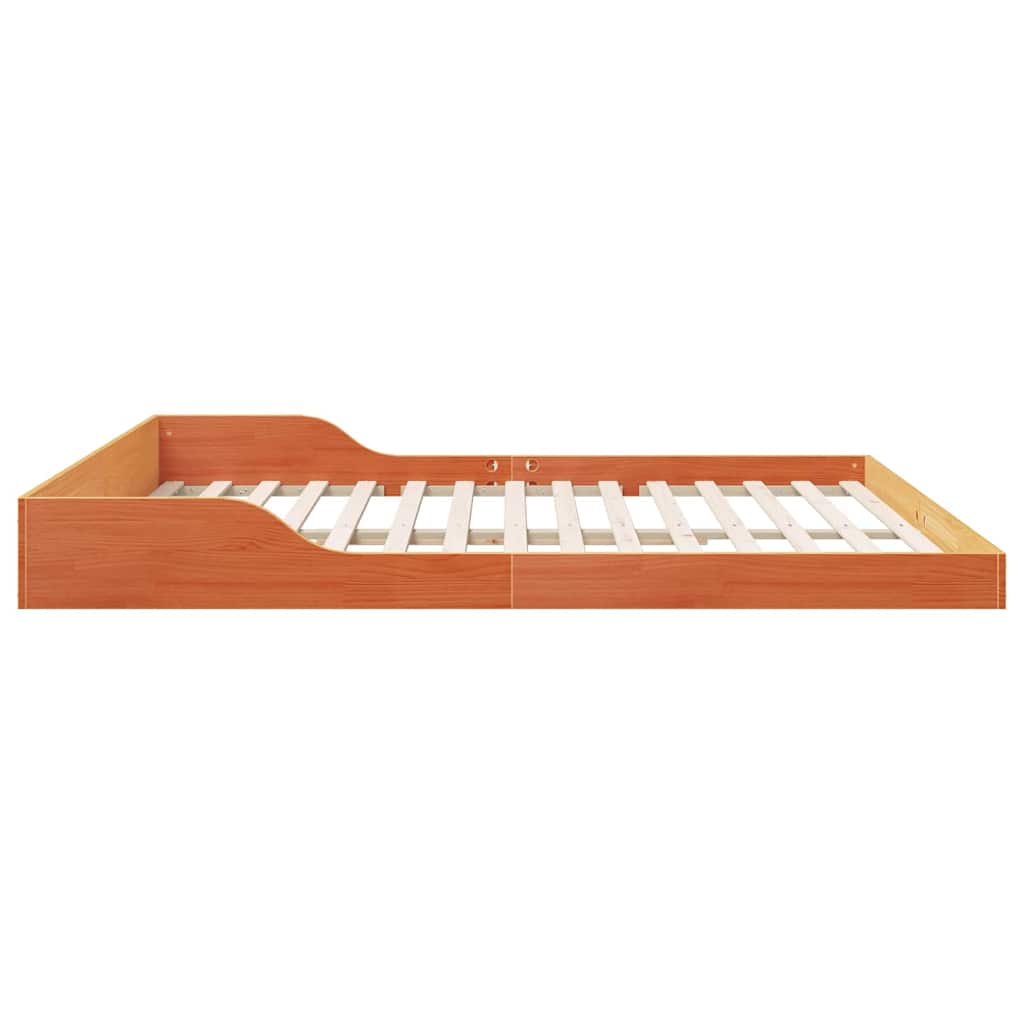 Sengestel Voks brun 180 x 220 cm Massiv fyrretræ