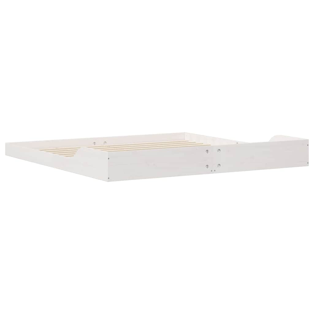 Sengestel Hvid 200 x 220 cm Massiv fyrretræ