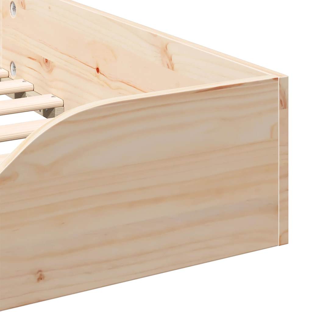 Sengestel Brun 100 x 200 cm Massiv fyrretræ