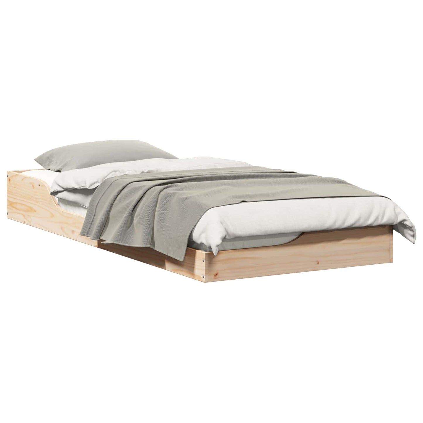 Sengestel Brun 100 x 200 cm Massiv fyrretræ