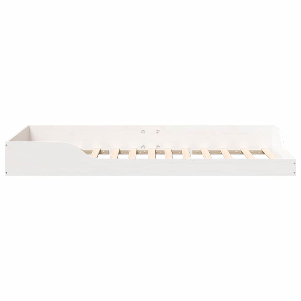 Sengestel Hvid 100 x 200 cm Massiv fyrretræ