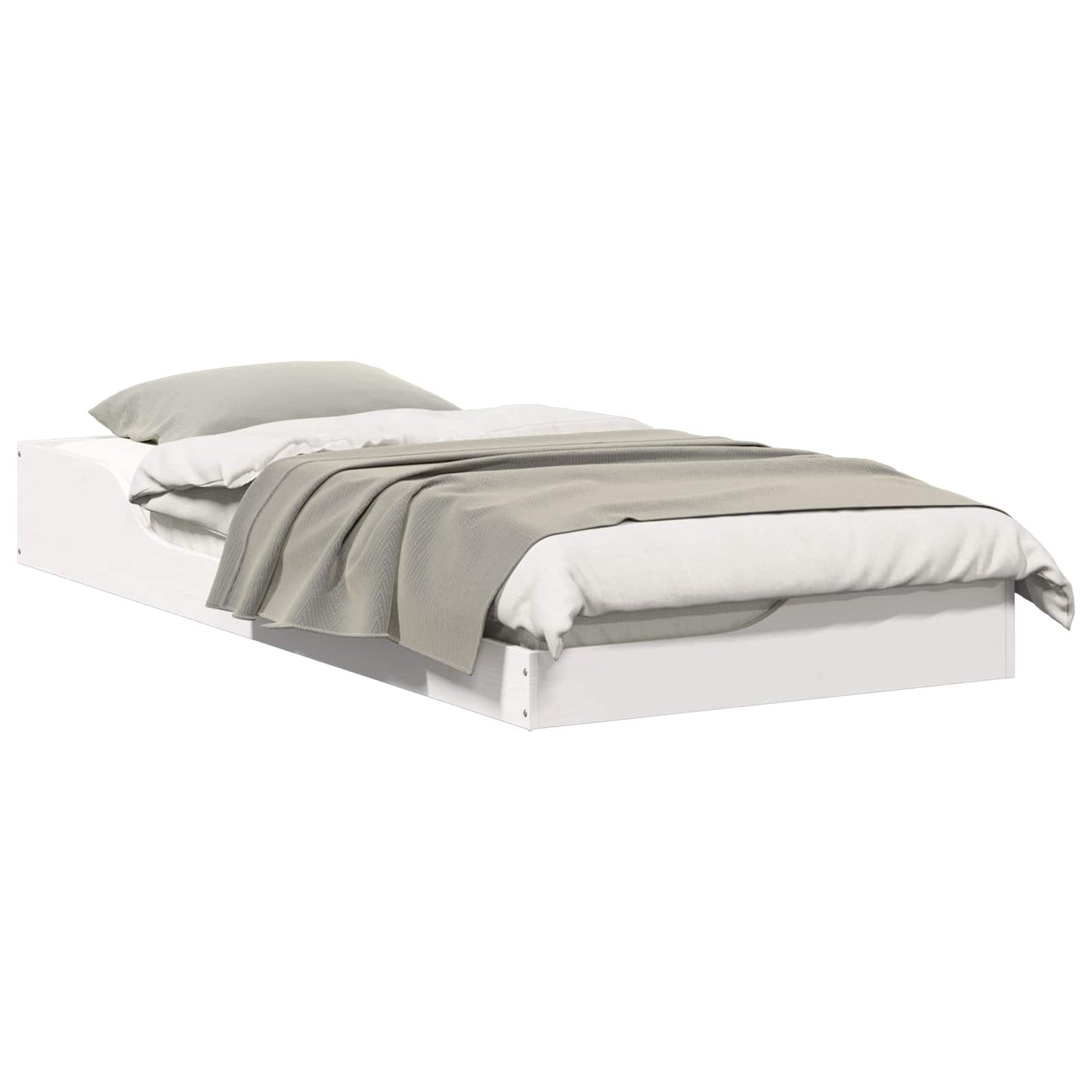 Sengestel Hvid 80 x 200 cm Massiv fyrretræ