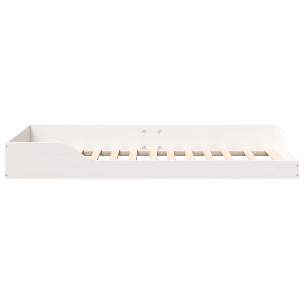 Sengestel Hvid 75 x 190 cm Massiv fyrretræ