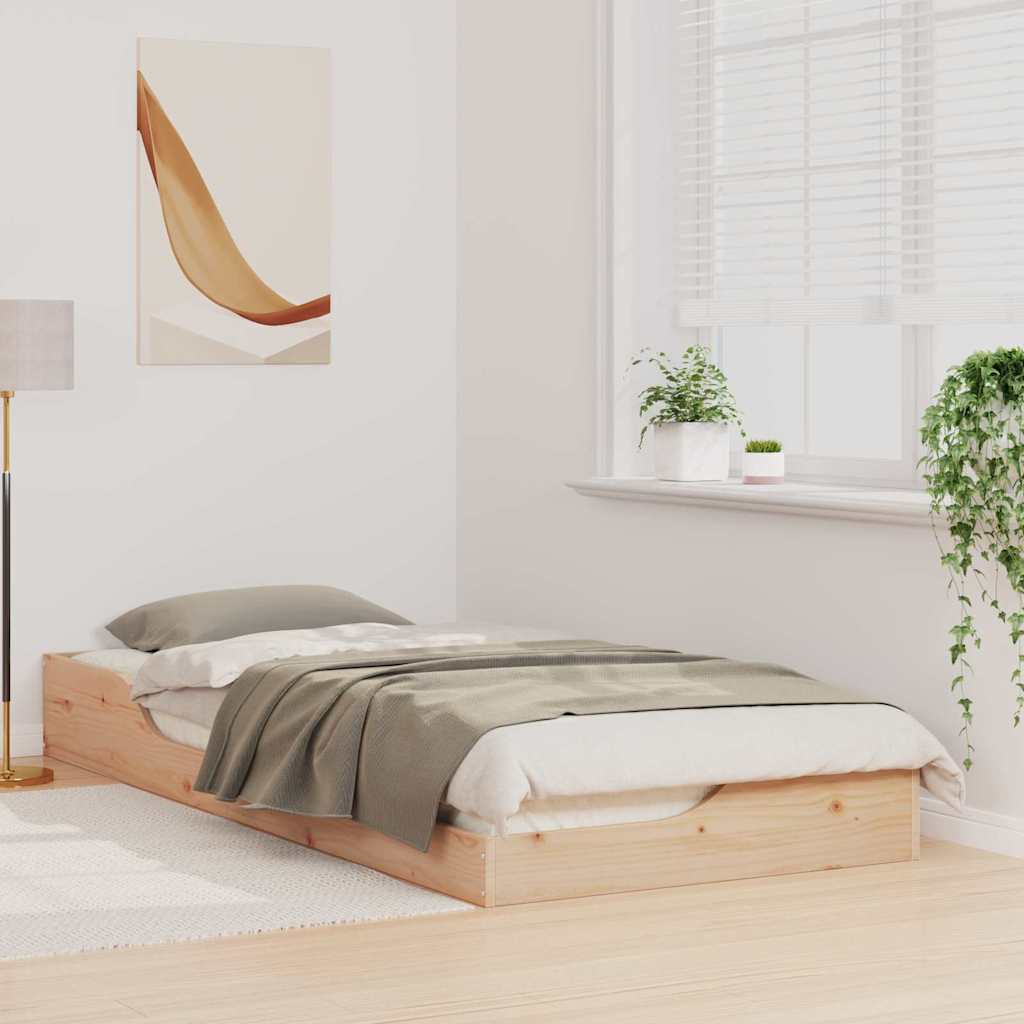 Sengestel Brun 80 x 210 cm Massiv fyrretræ