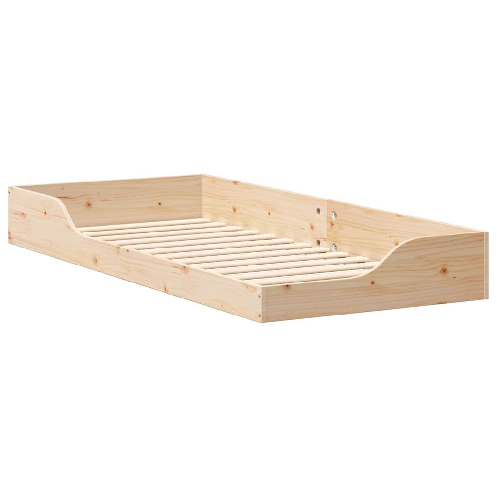 Sengestel Brun 80 x 210 cm Massiv fyrretræ