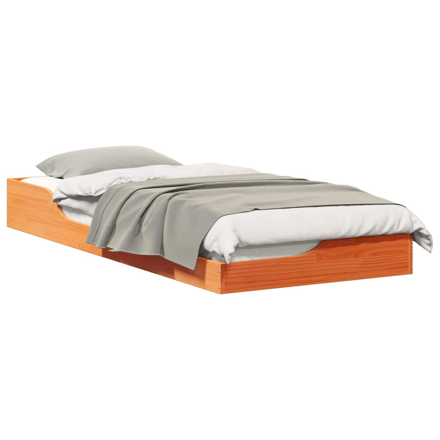 Sengestel Voks brun 80 x 210 cm Massiv fyrretræ