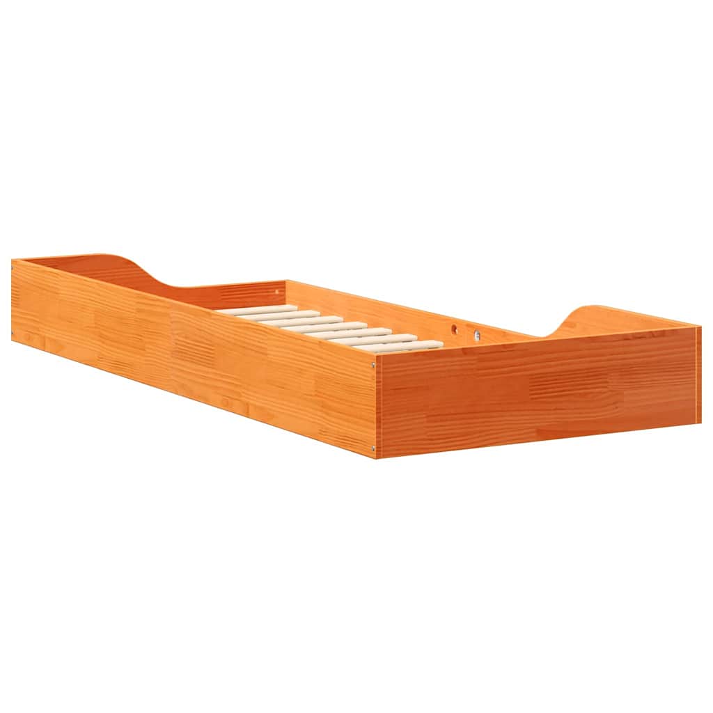 Sengestel Voks brun 80 x 210 cm Massiv fyrretræ