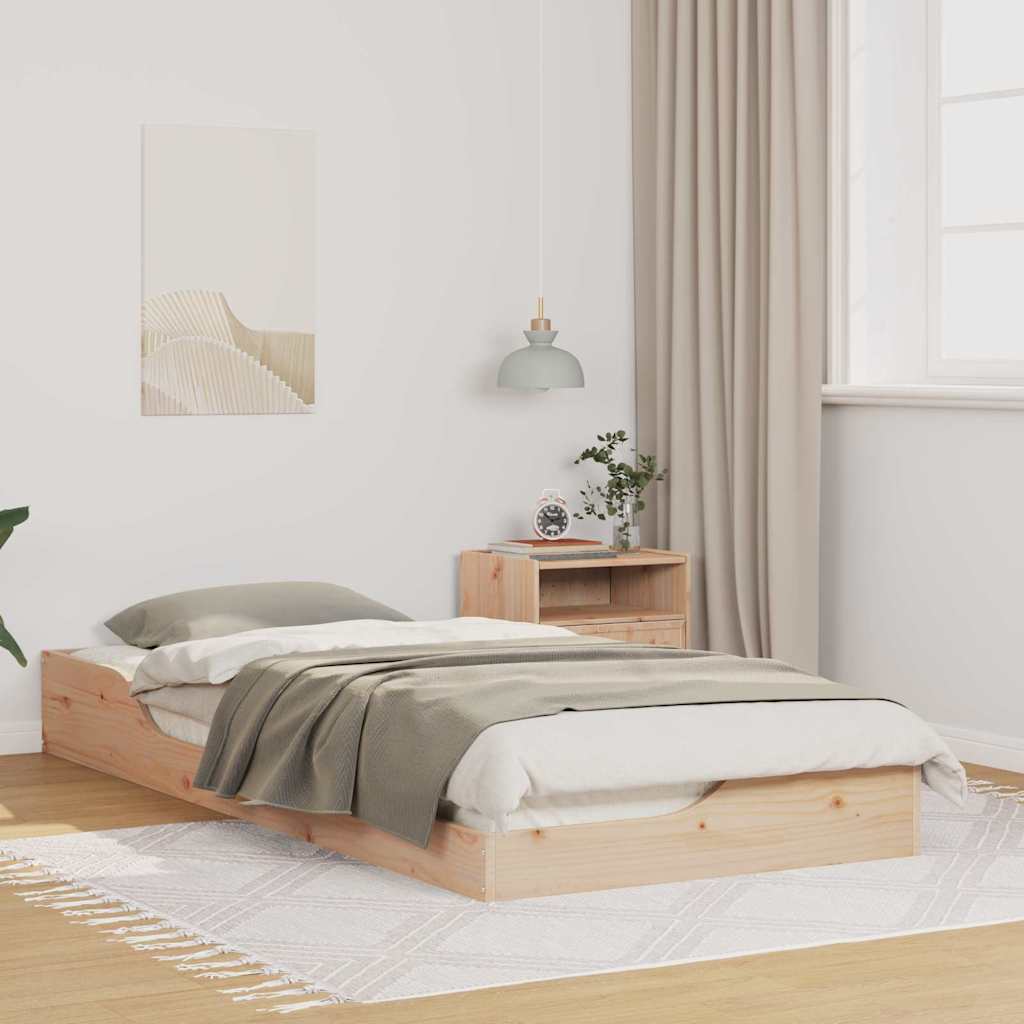 Sengestel Brun 90 x 210 cm Massiv fyrretræ