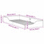 Sengestel Brun 90 x 210 cm Massiv fyrretræ