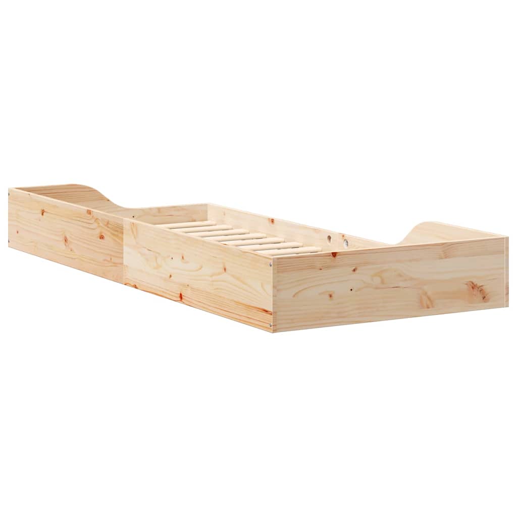 Sengestel Brun 100 x 210 cm Massiv fyrretræ