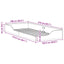 Sengestel Brun 100 x 210 cm Massiv fyrretræ