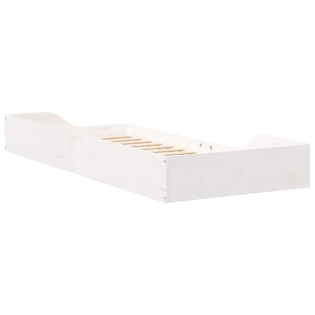 Sengestel Hvid 100 x 210 cm Massiv fyrretræ