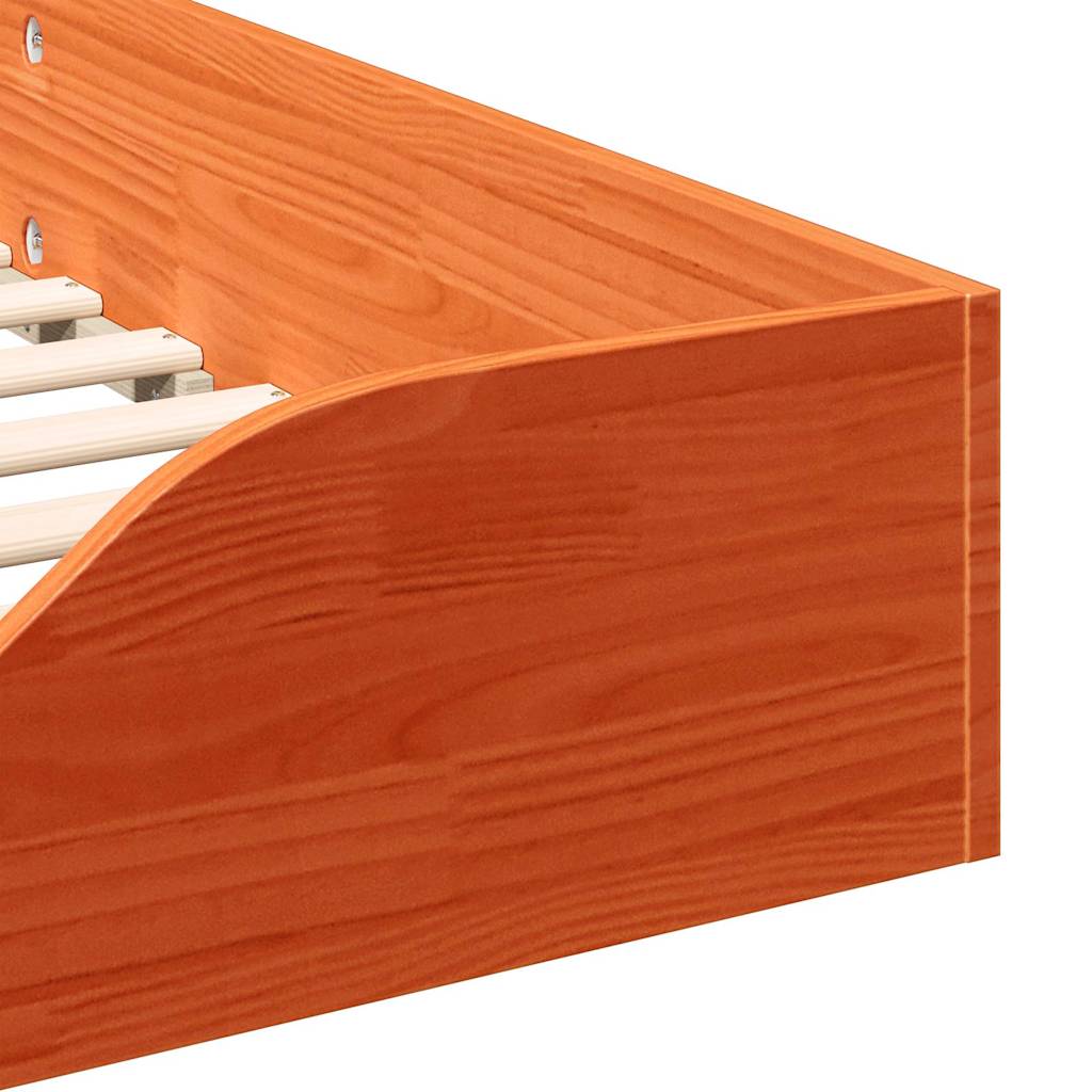 Sengestel Voks brun 100 x 210 cm Massiv fyrretræ