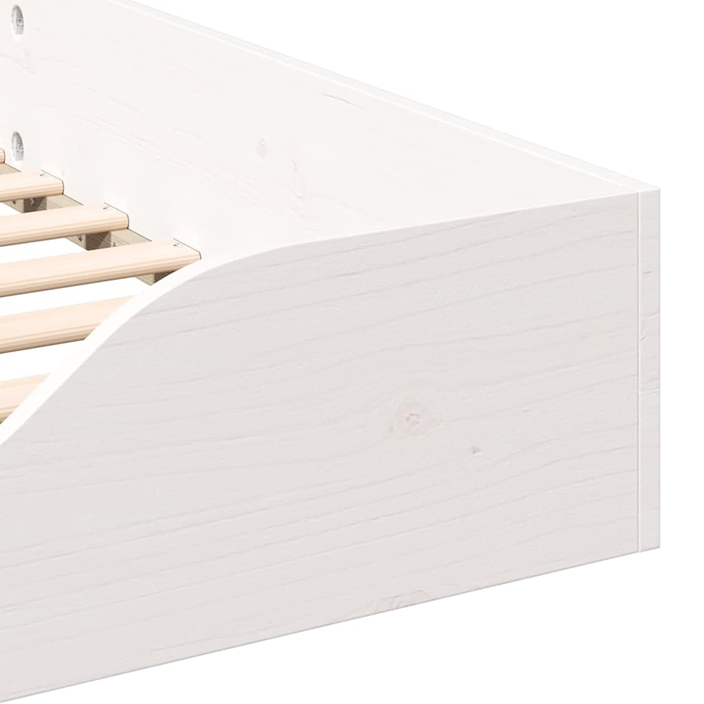 Sengestel Hvid 80 x 220 cm Massiv fyrretræ