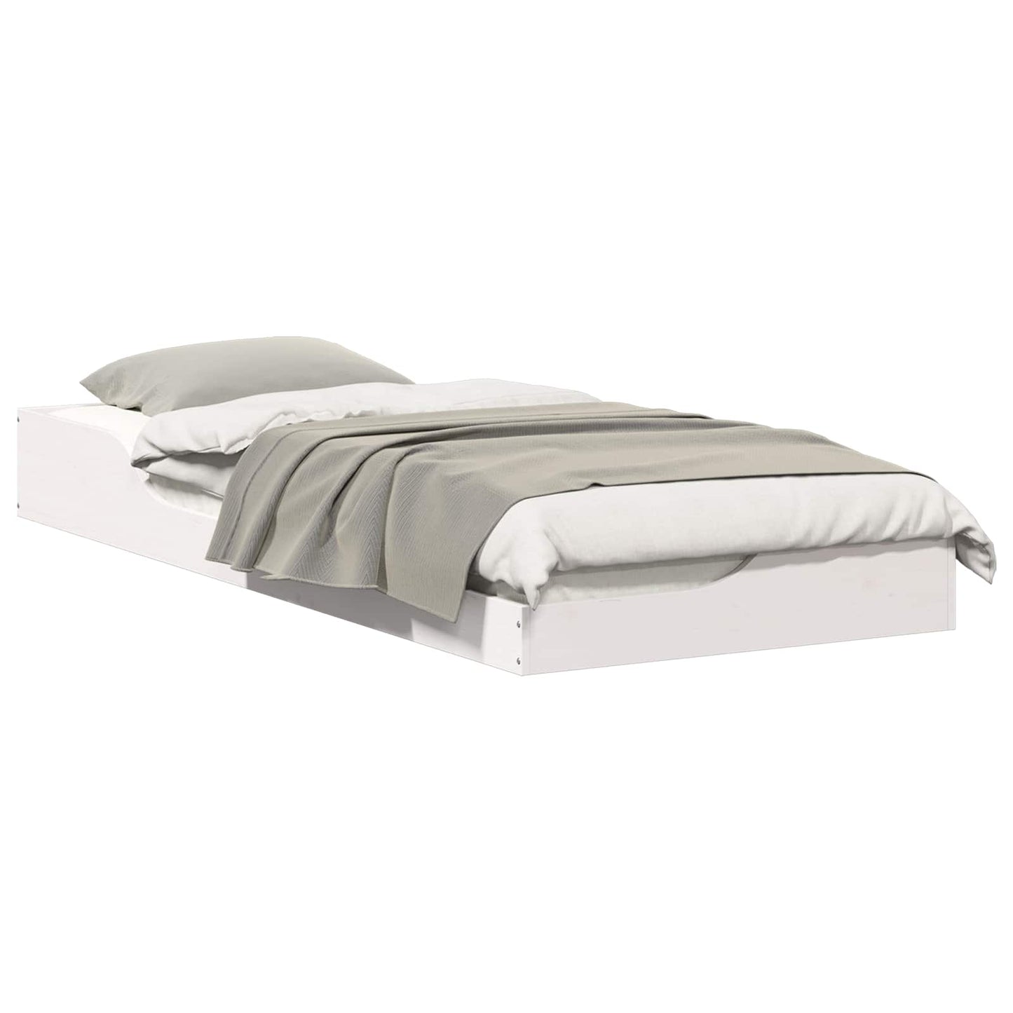 Sengestel Hvid 90 x 220 cm Massiv fyrretræ