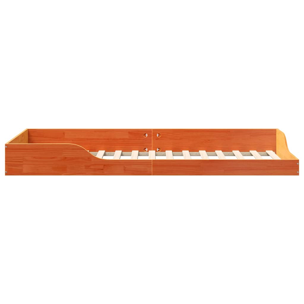 Sengestel Voks brun 90 x 220 cm Massiv fyrretræ