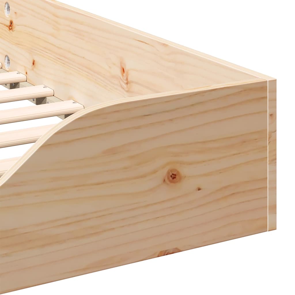 Sengestel Brun 100 x 220 cm Massiv fyrretræ