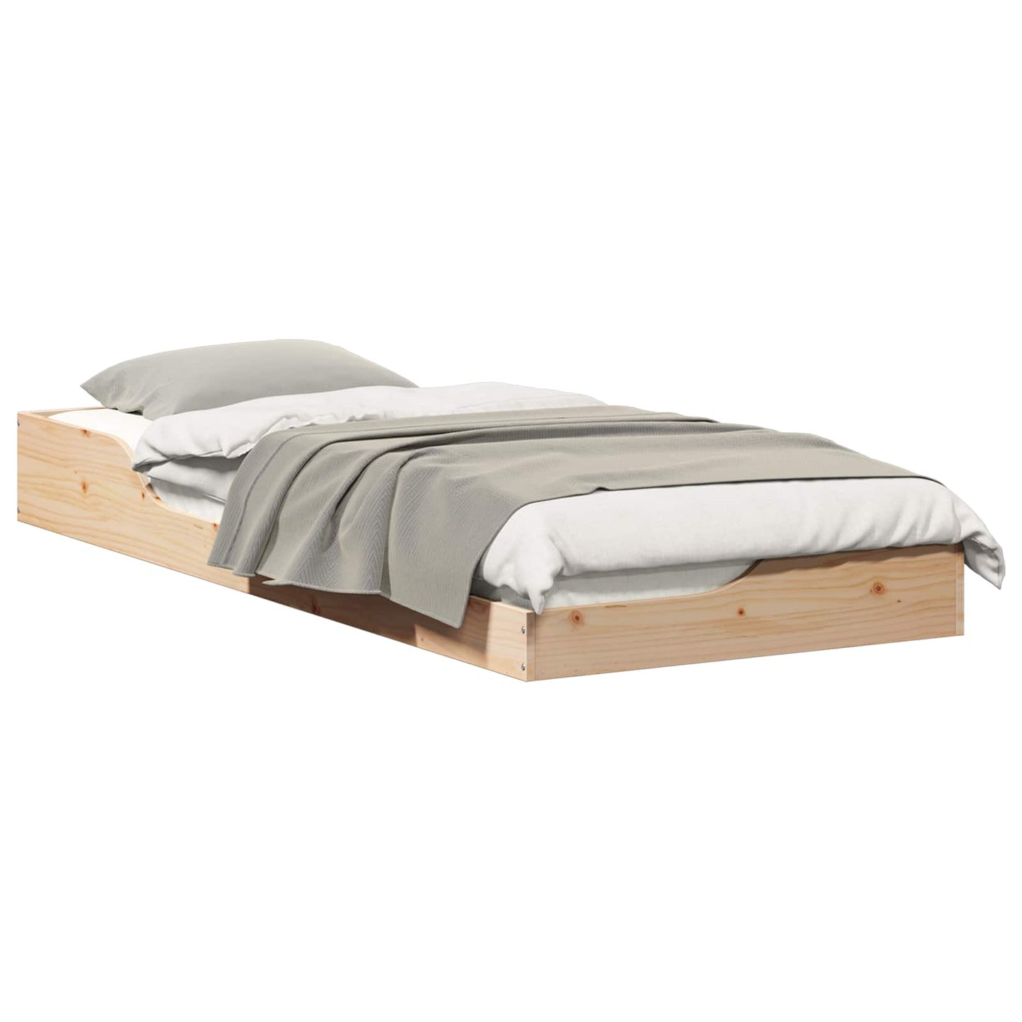Sengestel Brun 100 x 220 cm Massiv fyrretræ