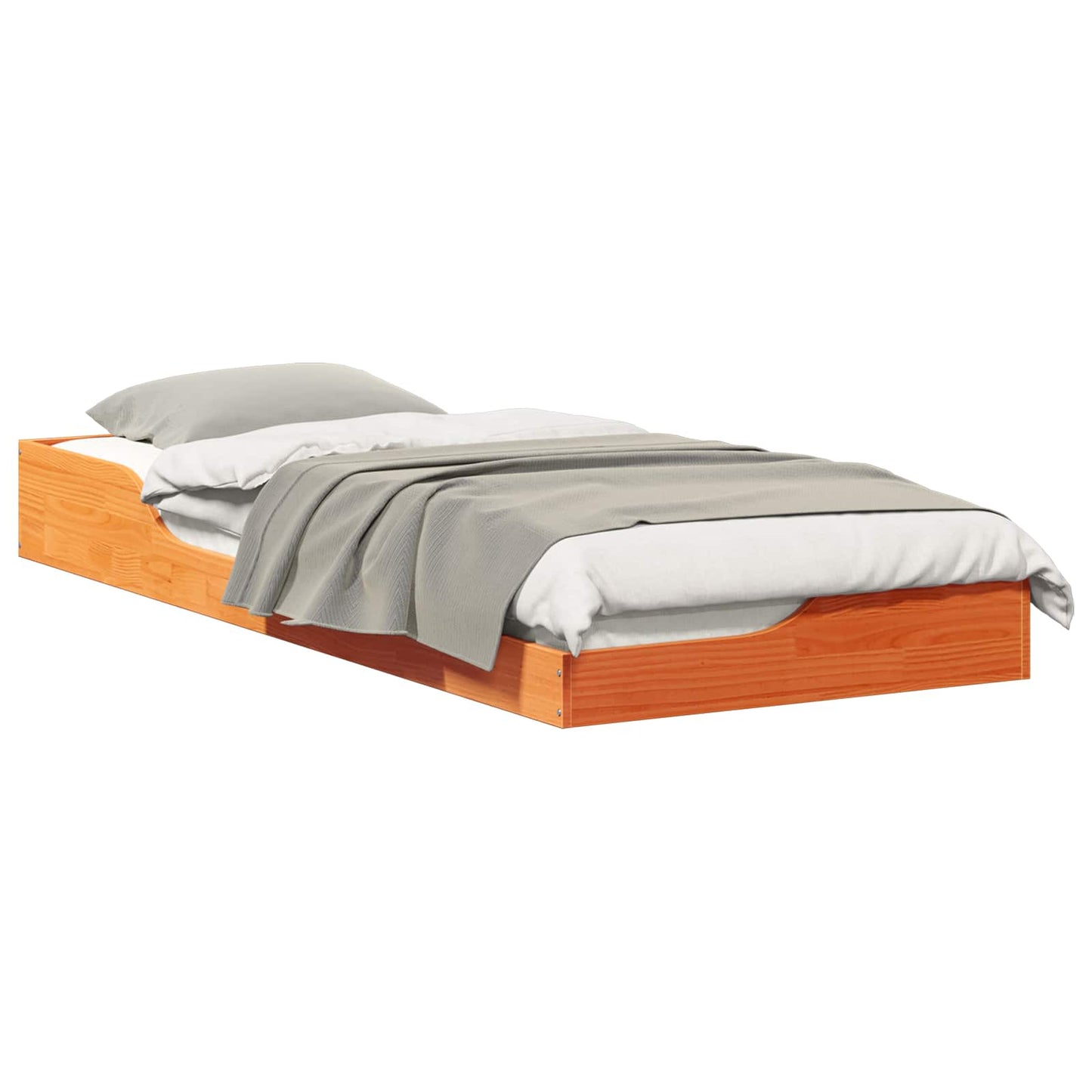 Sengestel Voks brun 100 x 220 cm Massiv fyrretræ