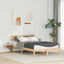 Sengestel med hovedgærde Brun 140 x 190 cm Massiv fyrretræ
