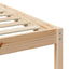 Sengestel med hovedgærde Brun 75 x 190 cm Massiv fyrretræ