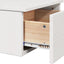 Sengebord med skuffe Hvid 37 x 35 x 18,5 cm Massivt fyrretræ