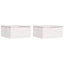 Sengebord 2 pcs Hvid 37 x 35 x 18,5 cm Massivt fyrretræ
