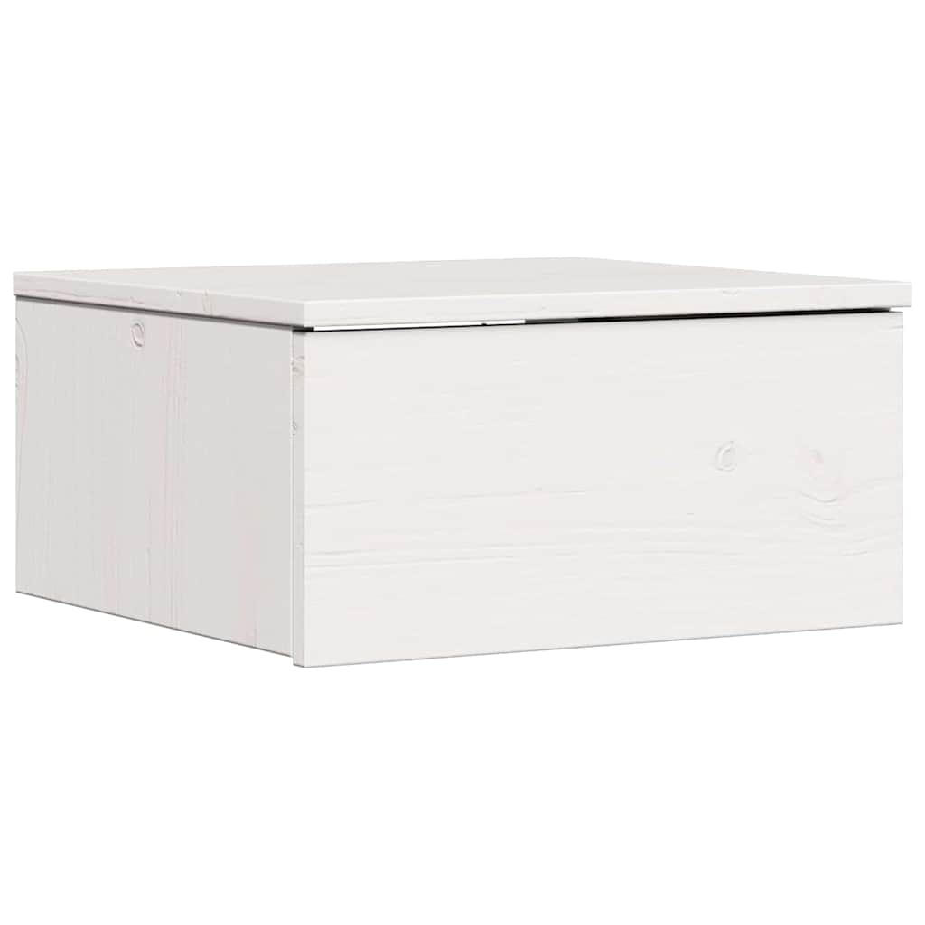 Sengebord 2 pcs Hvid 37 x 35 x 18,5 cm Massivt fyrretræ